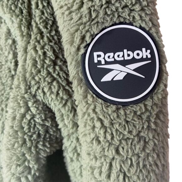 Reebok Women's Green Fleece Full Zip Jacket Size L Warm Casual - Picture 5 of 10